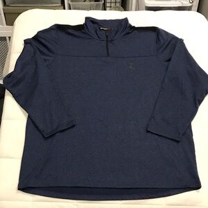 Spyder Navy Half zip Pullover Base wear Top with Gold Spider Emblem